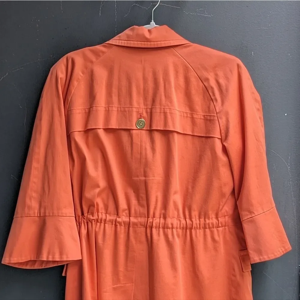 Etcetera Bell Sleeve Trenchcoat Peachy Coral - Picture 11 of 13